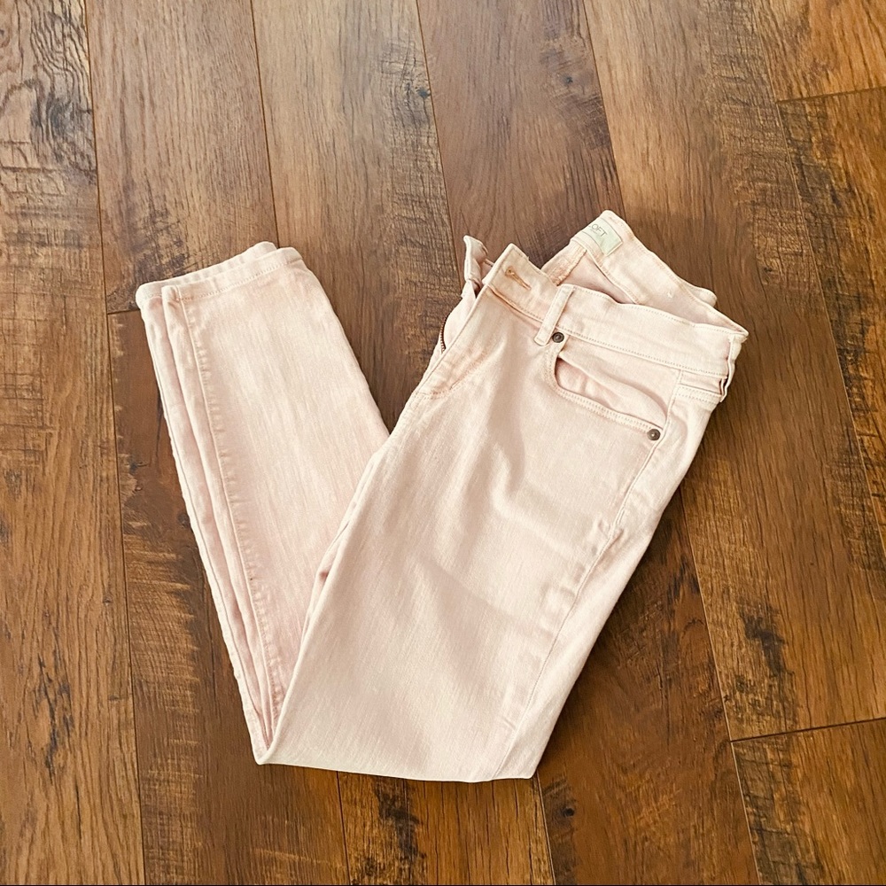 Loft Mid-Rise Slim Pocket Skinny Jeans In Pink - Picture 3 of 4